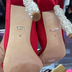 9 Badgley Mischka Karma Pumps Satin Pointed Heel