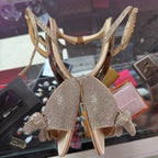 9 Badgley Mischka Remi Evening Sandals Crystal Bow Detail Low Heel