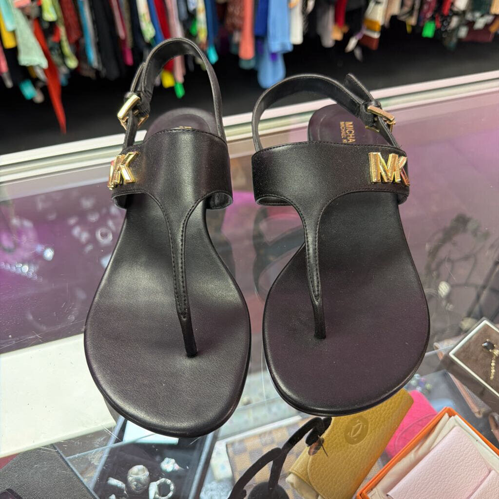 9 Michael Kors Jilly Flat Sandals T Strao MK Logo Sandal