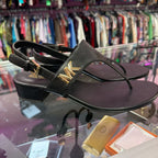 9 Michael Kors Jilly Flat Sandals T Strao MK Logo Sandal