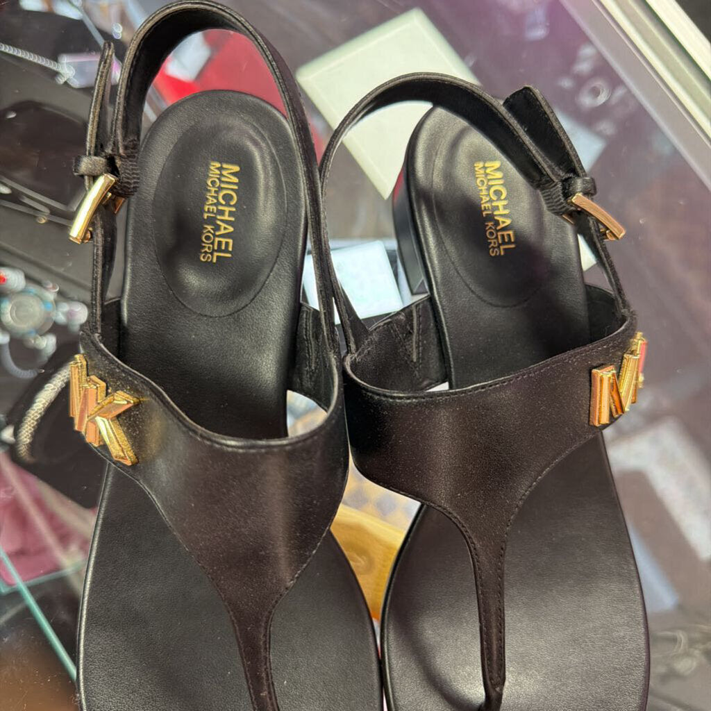 9 Michael Kors Jilly Flat Sandals T Strao MK Logo Sandal