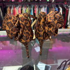 9 Jessica Simpson Animal Print 3D Flower Detail Heel