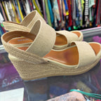9 MIA Canvas Ankle Strap Espadrille Wedge Sandal