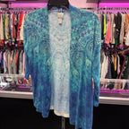 4 3/4 sleeve multicolored cardigan