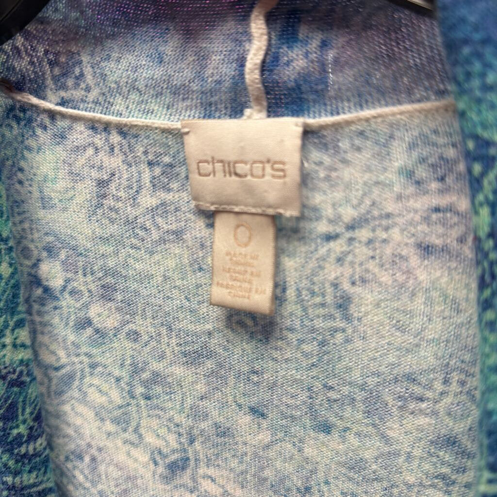 4 3/4 sleeve multicolored cardigan