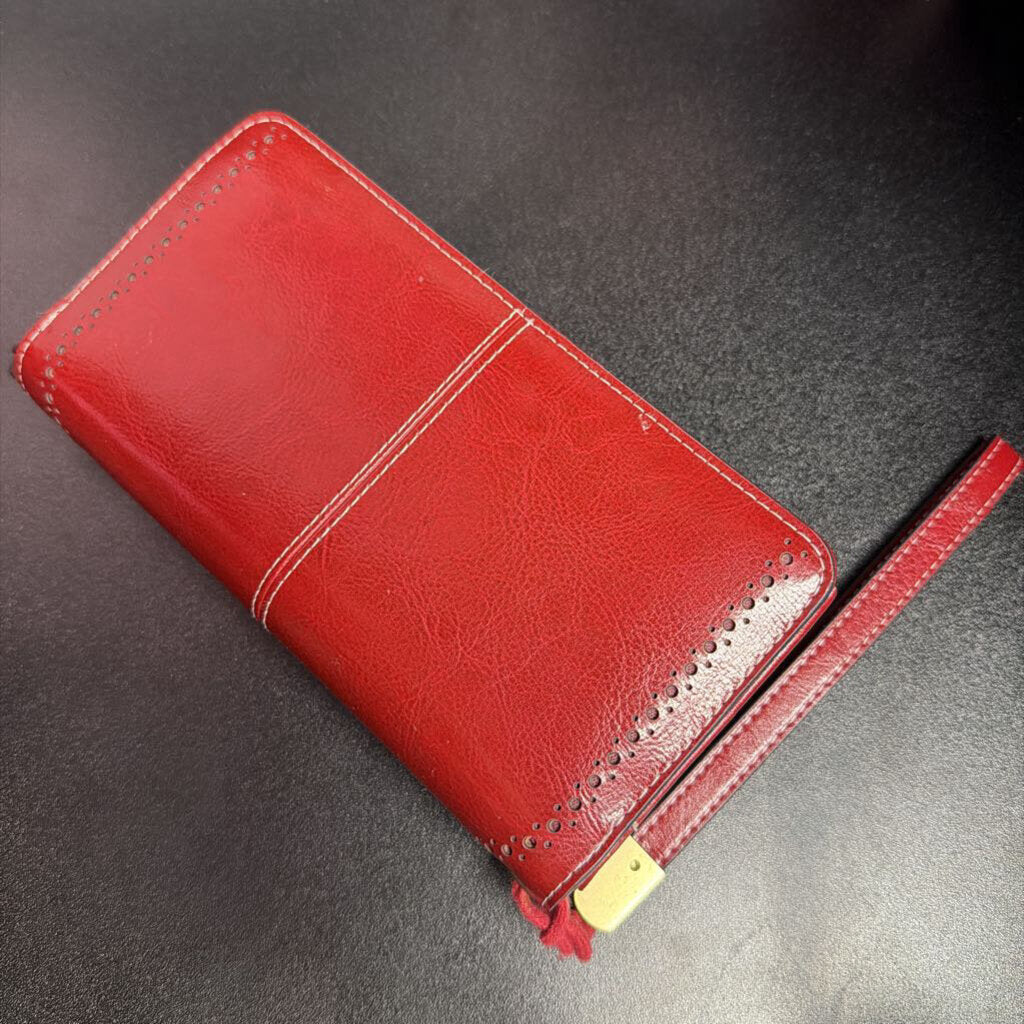 Sendefn RFID Blocking Leather Brown Clutch Wallet Long Purse Large Capacity