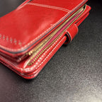 Sendefn RFID Blocking Leather Brown Clutch Wallet Long Purse Large Capacity