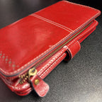 Sendefn RFID Blocking Leather Brown Clutch Wallet Long Purse Large Capacity