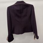 2 L/S Three Button Pleated Blazer
