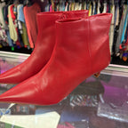 10 Gianni Bini Georgina Leather Pointed Kitten Heel Booties