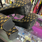 10 Castaner Raffia Strped Block Heel Sandal