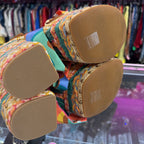10 Kurt Geiger London Chelsea Scarf Woven Rope Colorful Platform Suede Detail Sandals