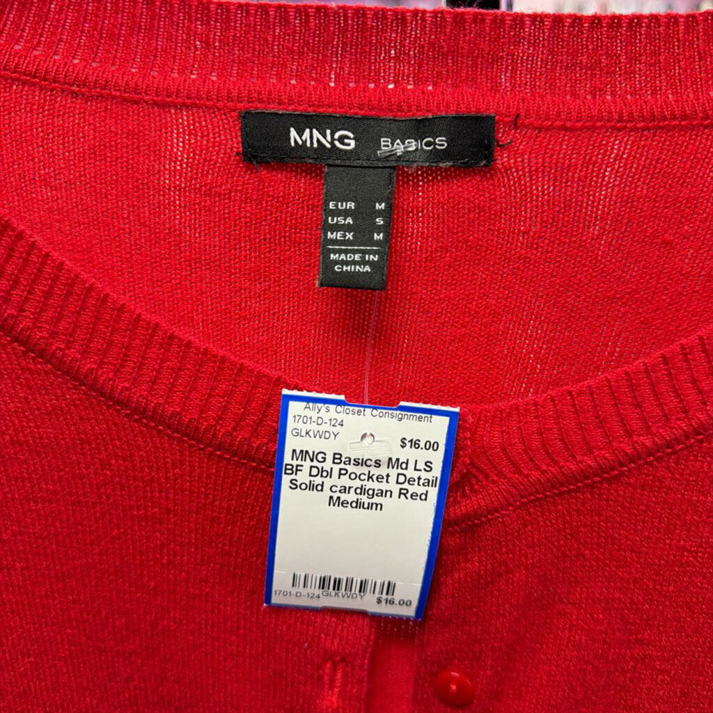 Md LS BF Dbl Pocket Detail Solid cardigan