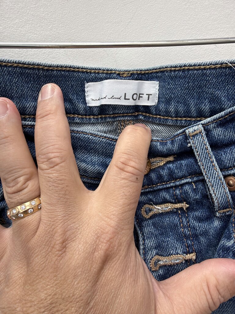 00 solid denim jeans w/button fly