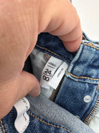 00 solid denim jeans w/button fly