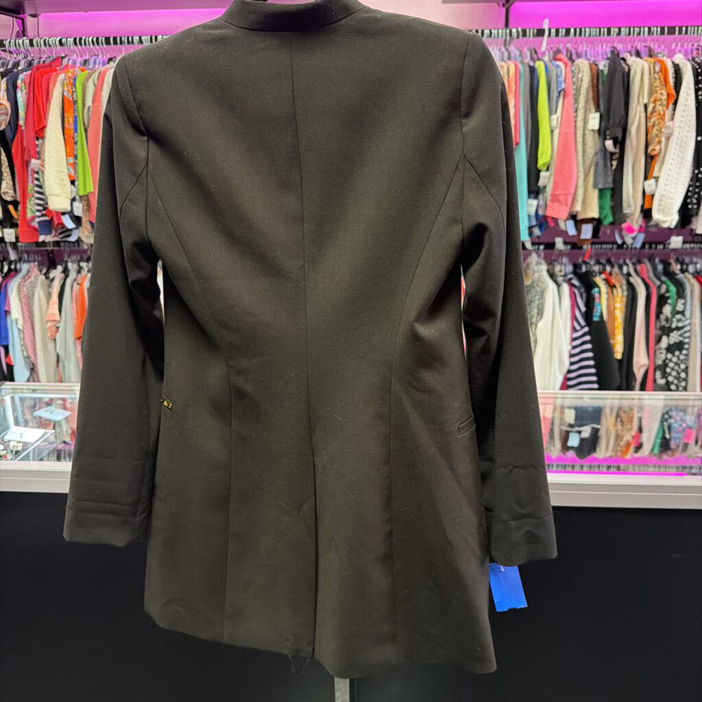 0 L/S solid blazer w/pinstripe liner
