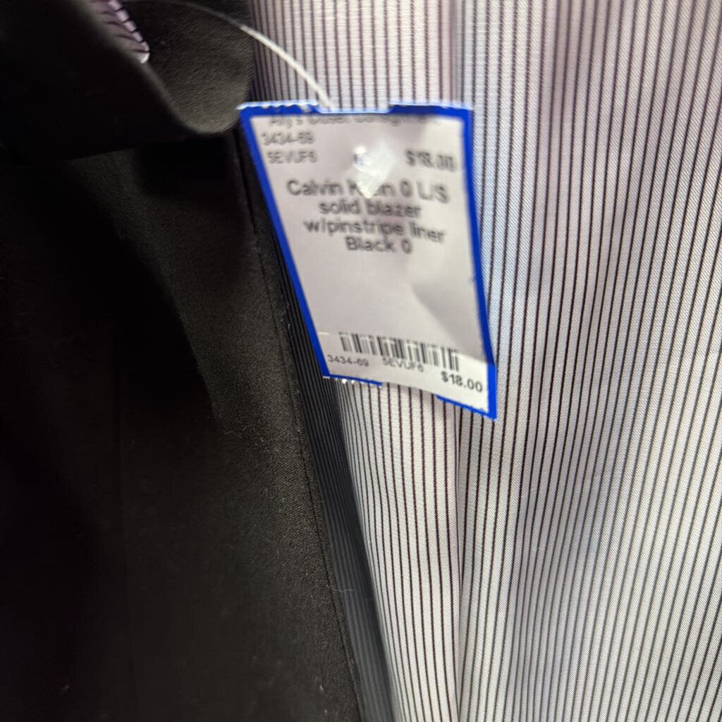 0 L/S solid blazer w/pinstripe liner