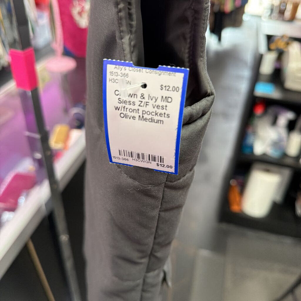 MD Sless Z/F vest w/front pockets