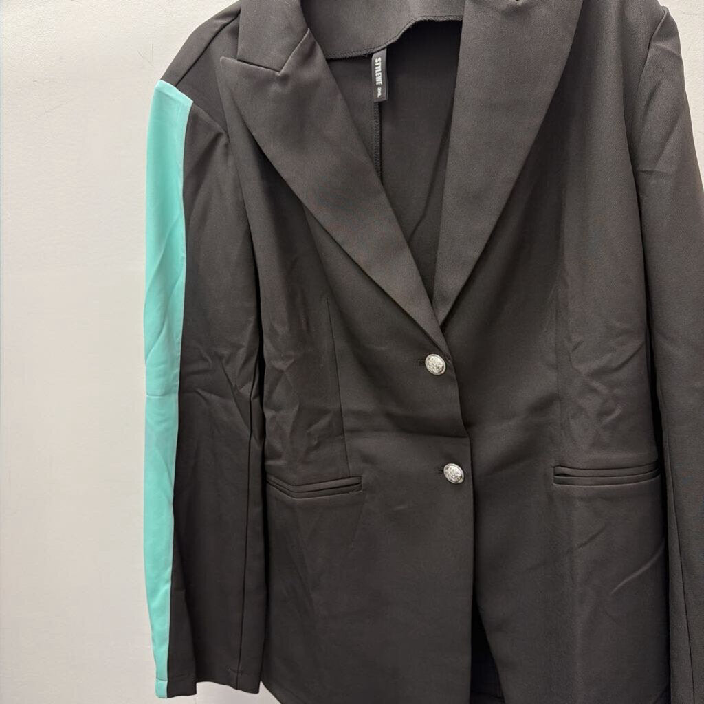 2XL LS BF Solid Blazer