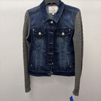 MD LS BF Denim Jacket Sweater Sleeves