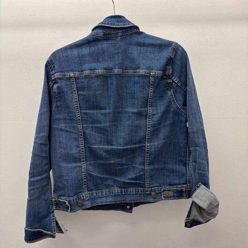 XL Levis Denim Trucker Jacket 90s-00s Stamped Bitton Side Pockets