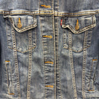 XL Levis Denim Trucker Jacket 90s-00s Stamped Bitton Side Pockets