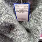OS Cable Knit Button Detail Chunky Poncho