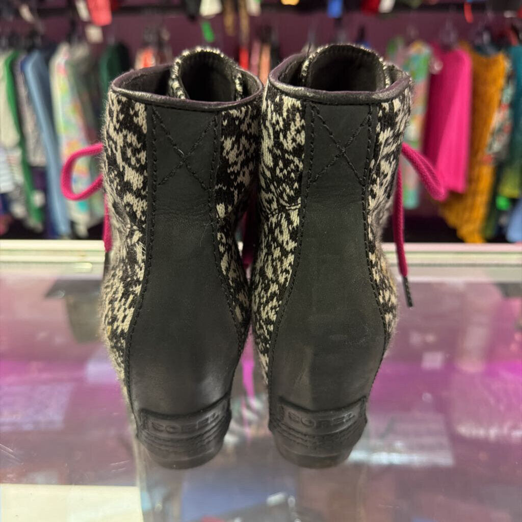 9.5 Sorel Solar Pdx Wedge Fair Isle Knit Pattern
