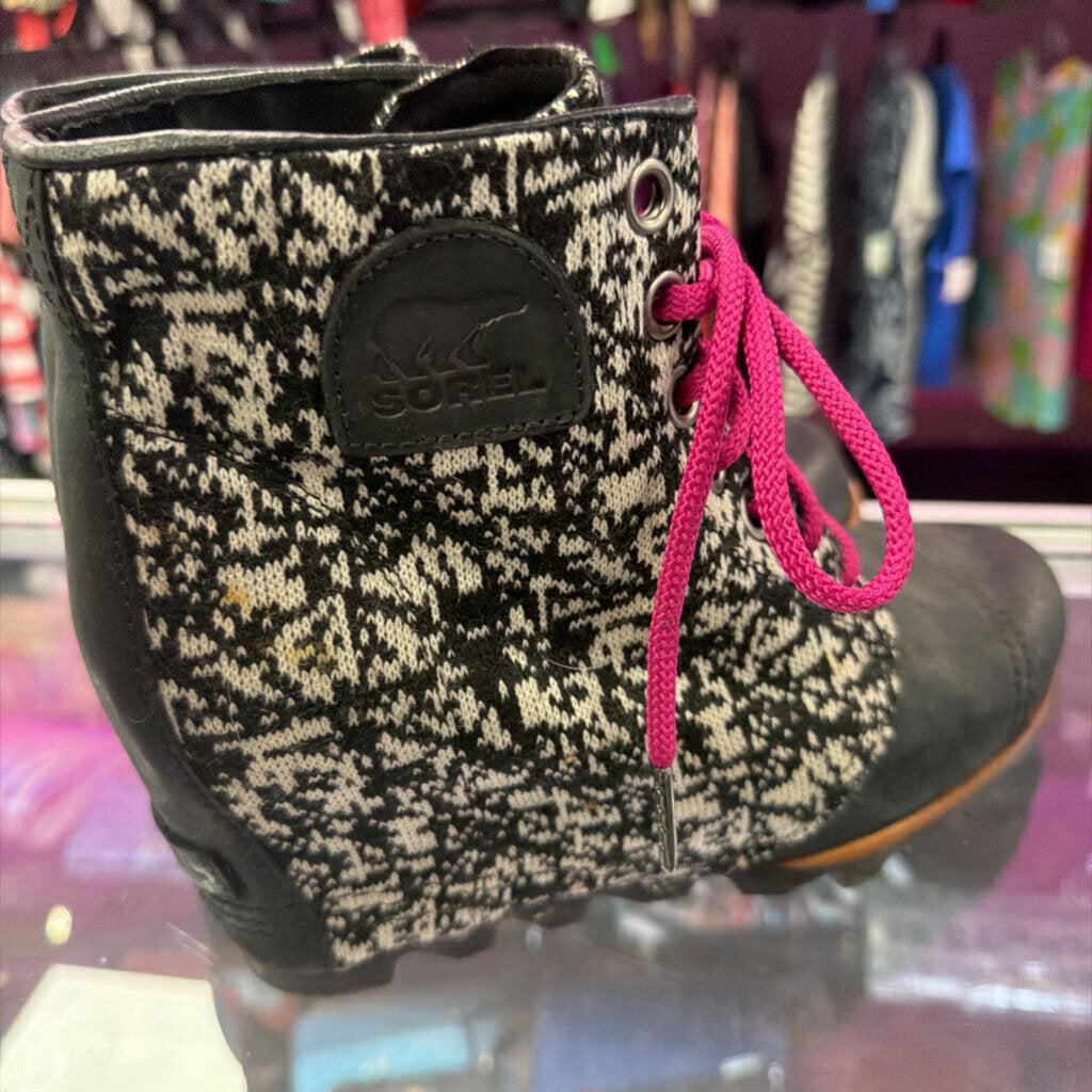 9.5 Sorel Solar Pdx Wedge Fair Isle Knit Pattern