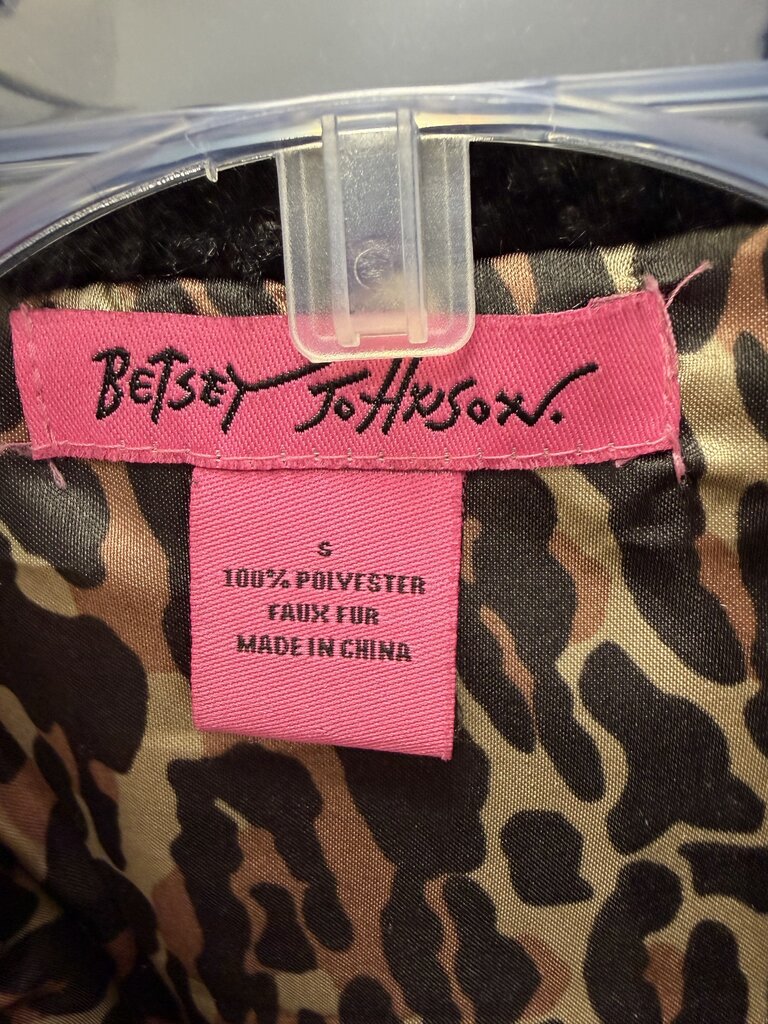 SM Betsey Johnson Faux Fur ZF Sless Vest