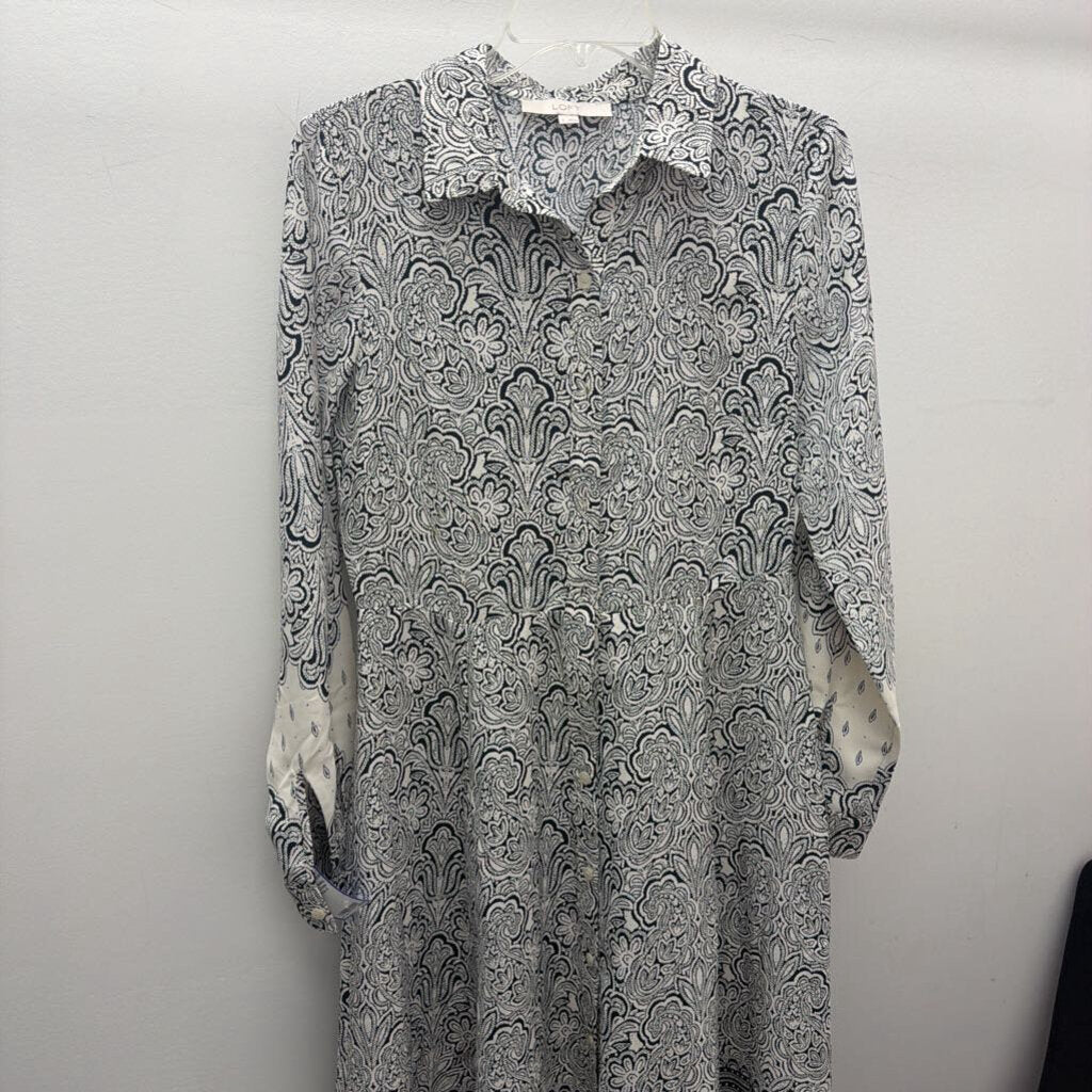 4 L/S Paisley B/F Collar Dress