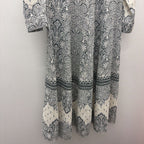 4 L/S Paisley B/F Collar Dress