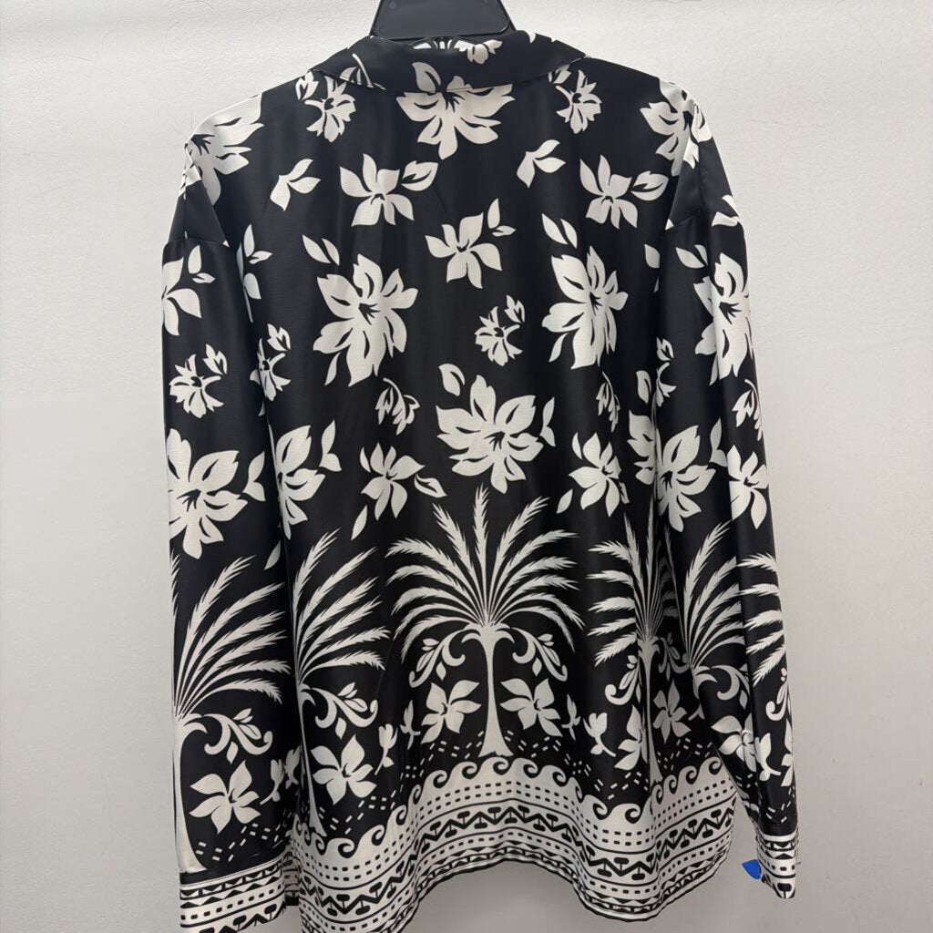 XL L/S Floral B/F Collar Shirt