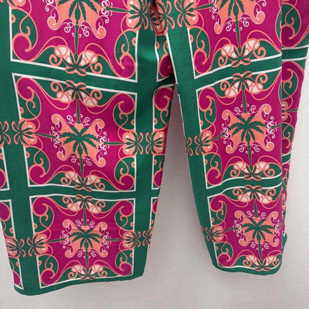 LG Tropical Palm Tree Drawstring Geo Pat Pant