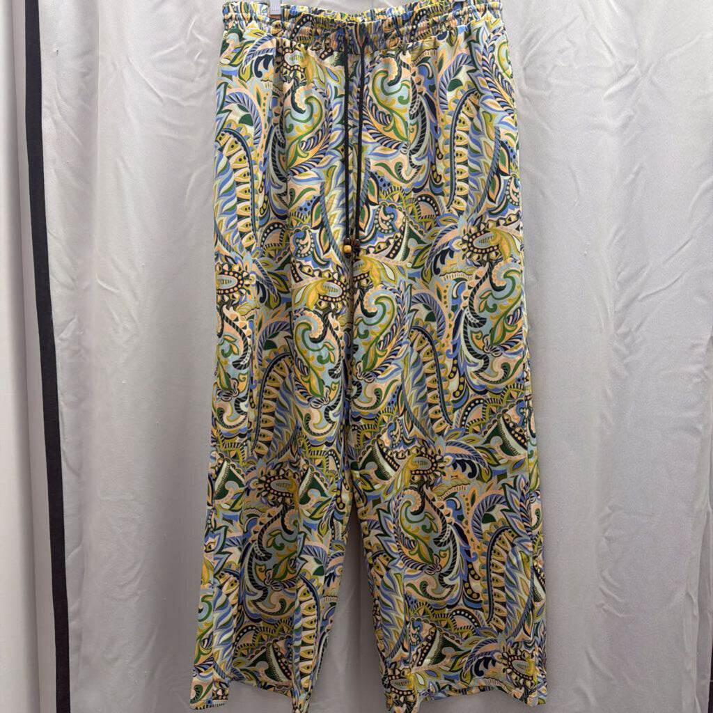 LG Paisley Wide Leg Drawstring Pant