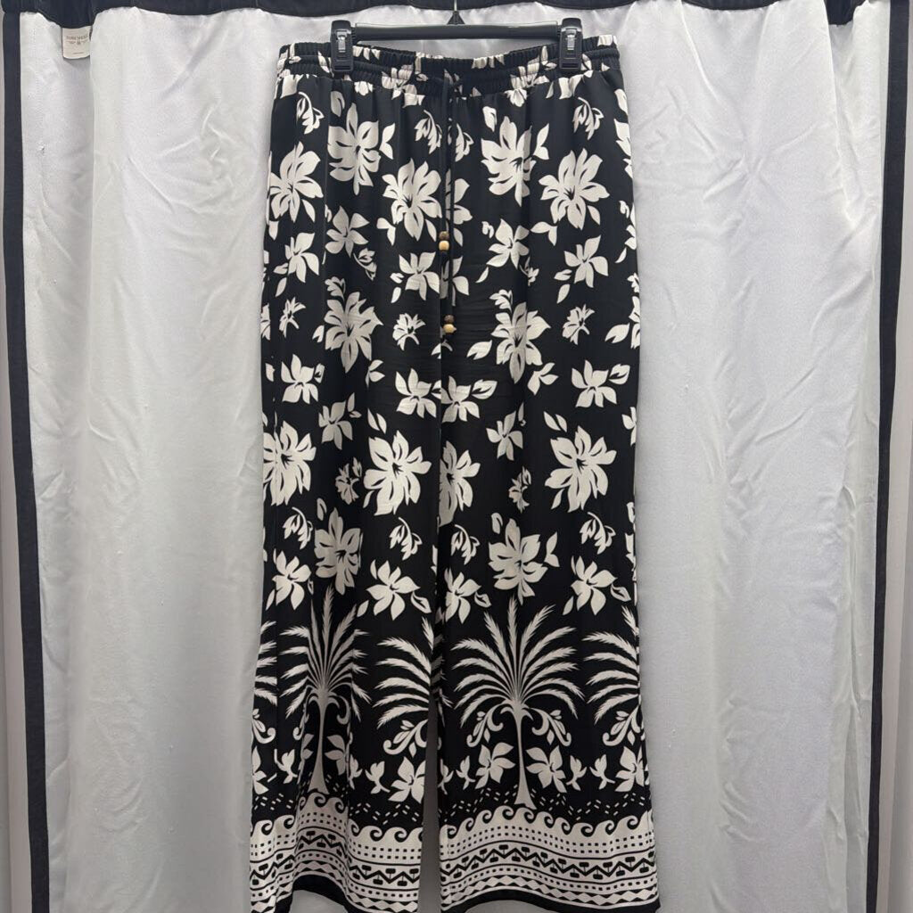 LG Floral Wide Leg Drawstring Pant
