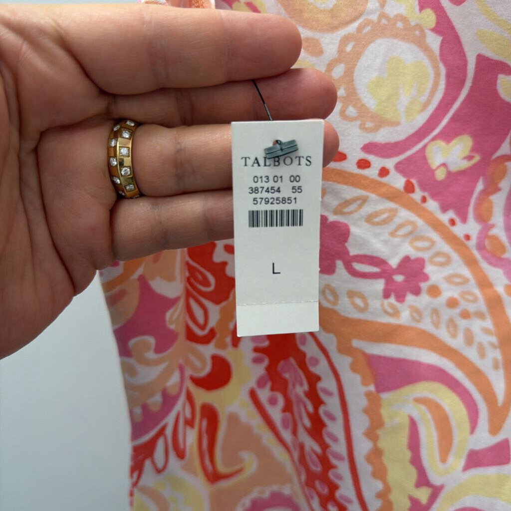 LG SLess Paisley Print Top NWT