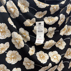 14 SLess Floral Pleated Side Dress NWT