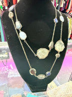 Silpada Vintage "Lapis of Luxury" Necklace N3093 Lapis, Labradorite, Glass & Chalcedony