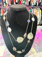 Silpada Vintage "Lapis of Luxury" Necklace N3093 Lapis, Labradorite, Glass & Chalcedony
