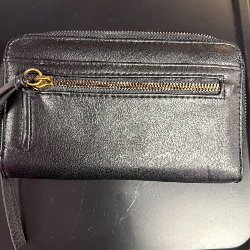 Safe Keeper Faux Leather Zip-Around Clutch Envelope Wallet