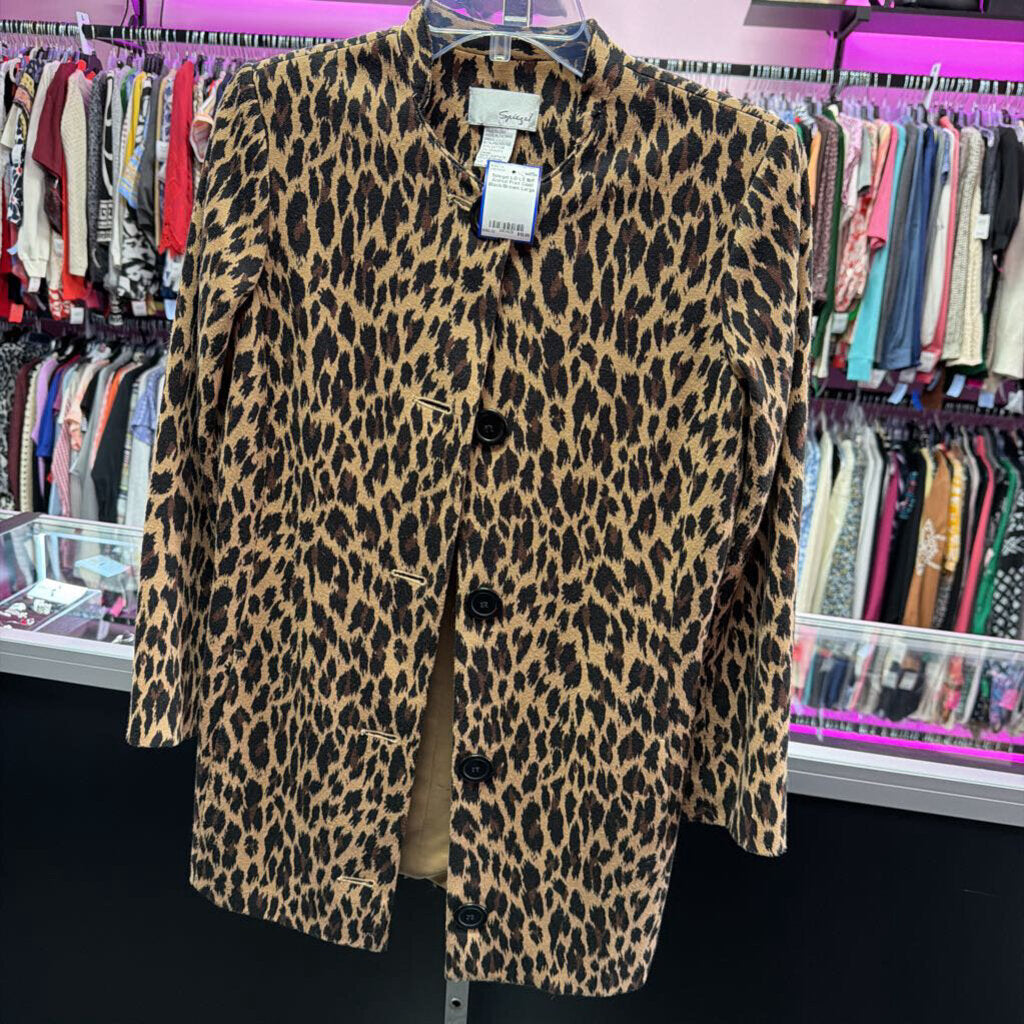 LG LS B/F Animal Print Coat