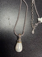 John Medeiros Ocean Images Collection 12mm Pearl Drop Necklace Wheat Chain