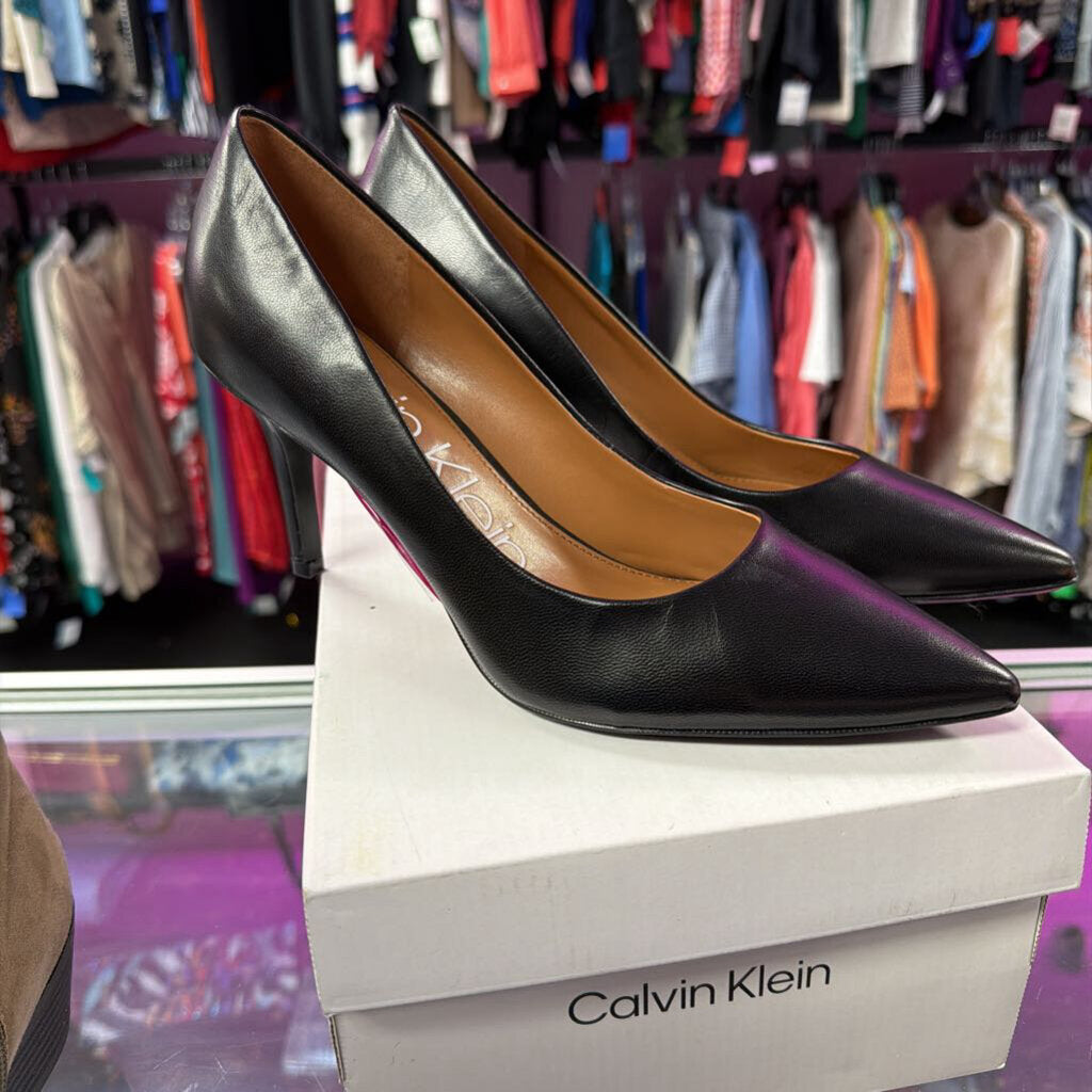 10 Calvin Klein NIB Gayle Pointed Leather Pump
