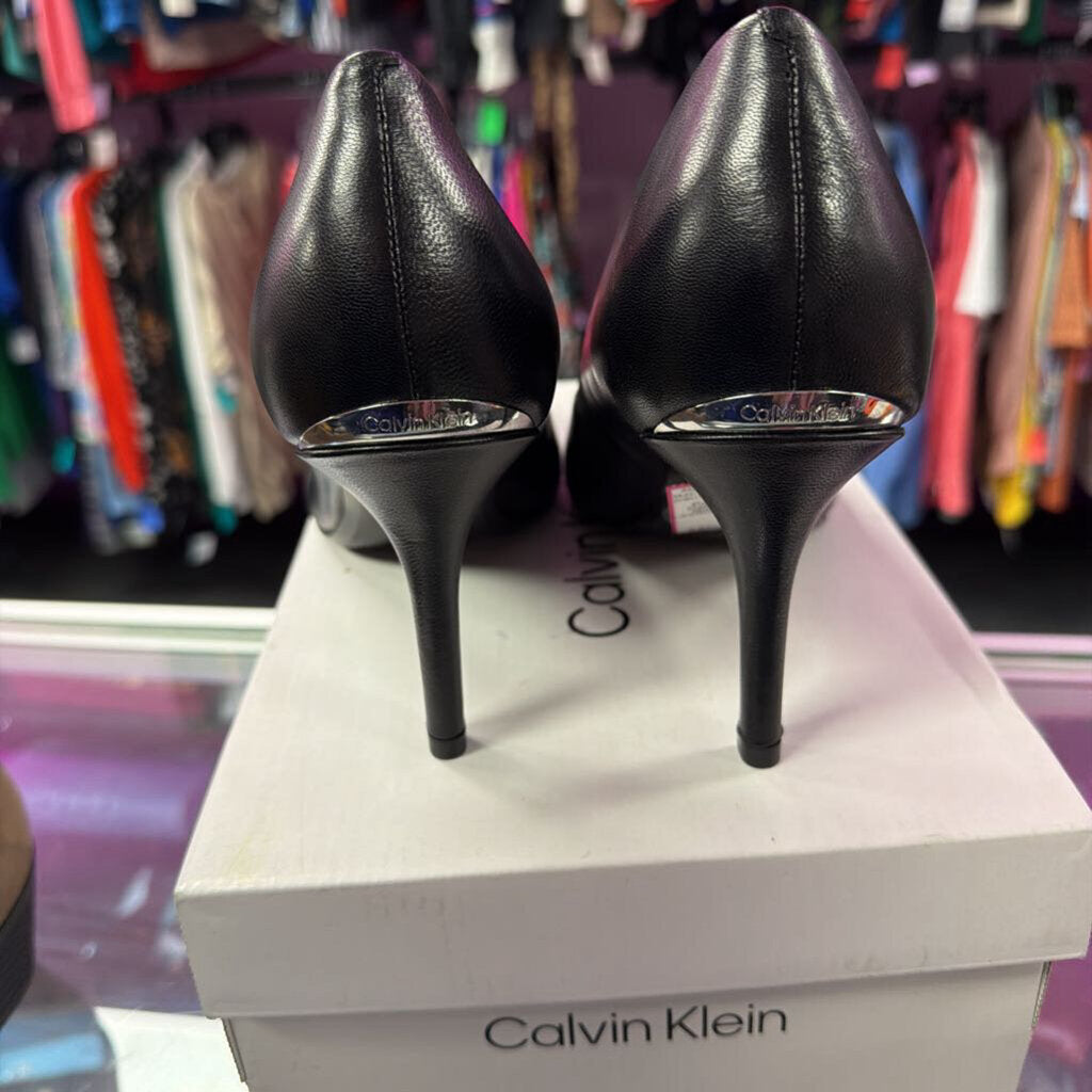 10 Calvin Klein NIB Gayle Pointed Leather Pump