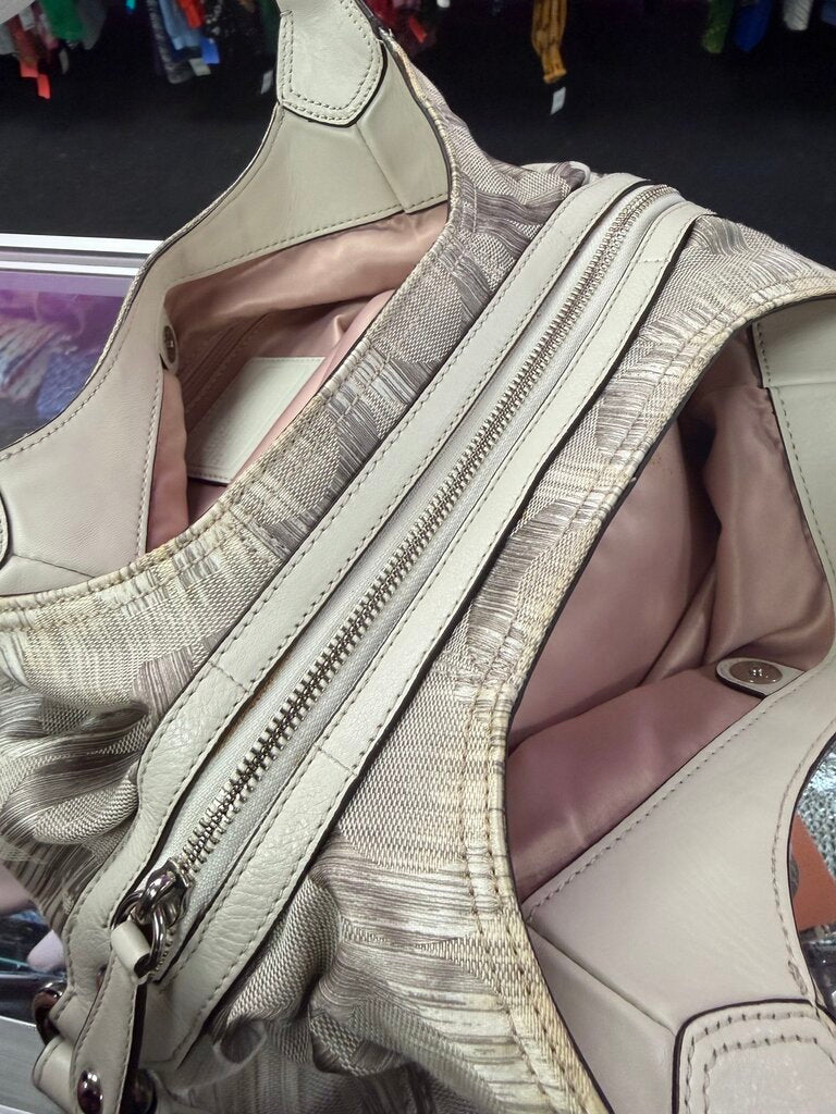 Coach Madison Op Art Ikat Sateen Maggie Shoulder Bag #15048