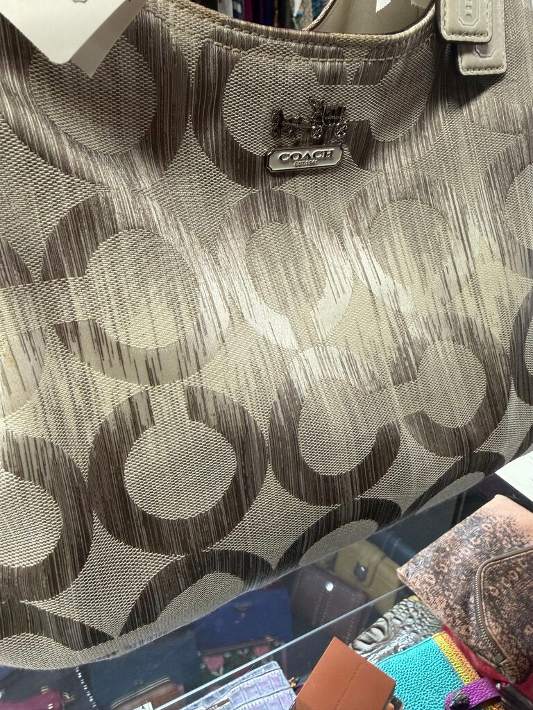 Coach Madison Op Art Ikat Sateen Maggie Shoulder Bag #15048
