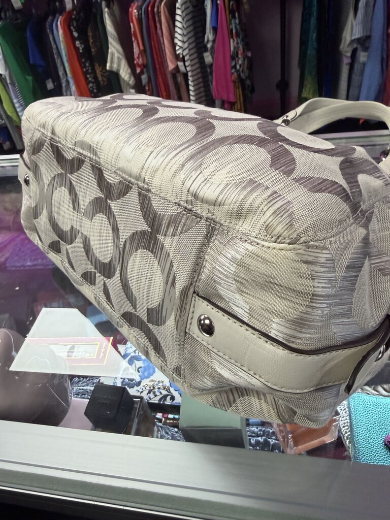 Coach Madison Op Art Ikat Sateen Maggie Shoulder Bag #15048