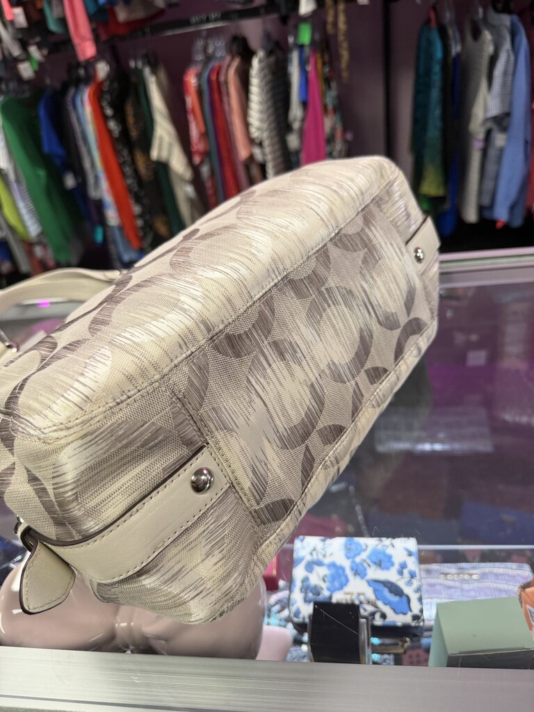 Coach Madison Op Art Ikat Sateen Maggie Shoulder Bag #15048