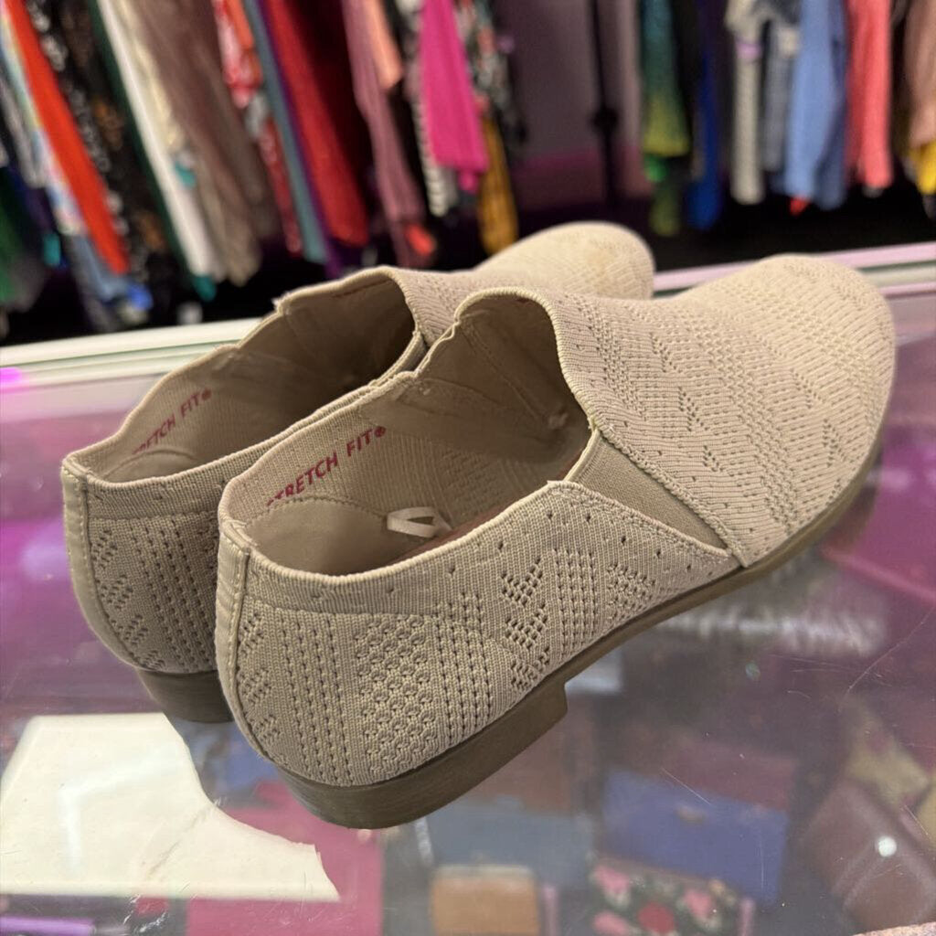 6 Sketchers Cleo Prep Knit Stretch Block Heel